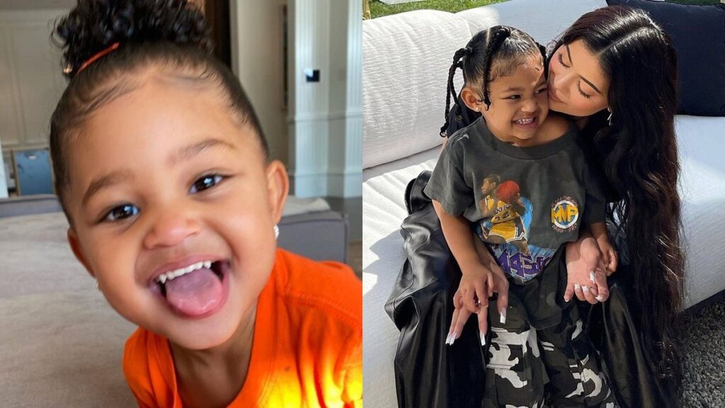 Rare new images of a baby boy and his sister Stormi wearing identical shoes have been shared by Kylie Jenner. theentertainment.vision